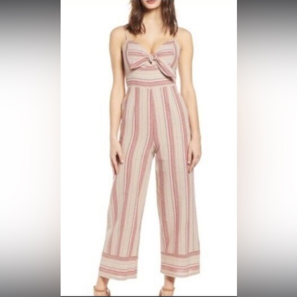NEW J.O.A Linen Blend Jump Suit! Medium